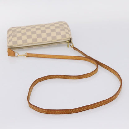 Louis Vuitton Pochette Accessoires Damier, White, Canvas, Clutch