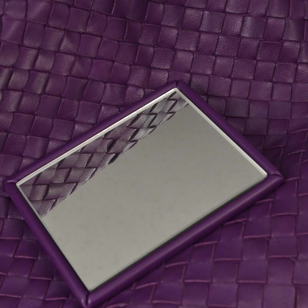 Bottega Veneta Brick Intrecciato Nappa, Purple, Leather, Tote Bag