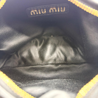 Miu Miu Wander Hobo Matelasse Leather, Black, Leather, Shoulder Bag