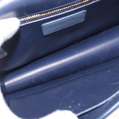 Christian Dior 30 Montaigne Flap Gradient Leather, Blue, Leather, Shoulder Bag