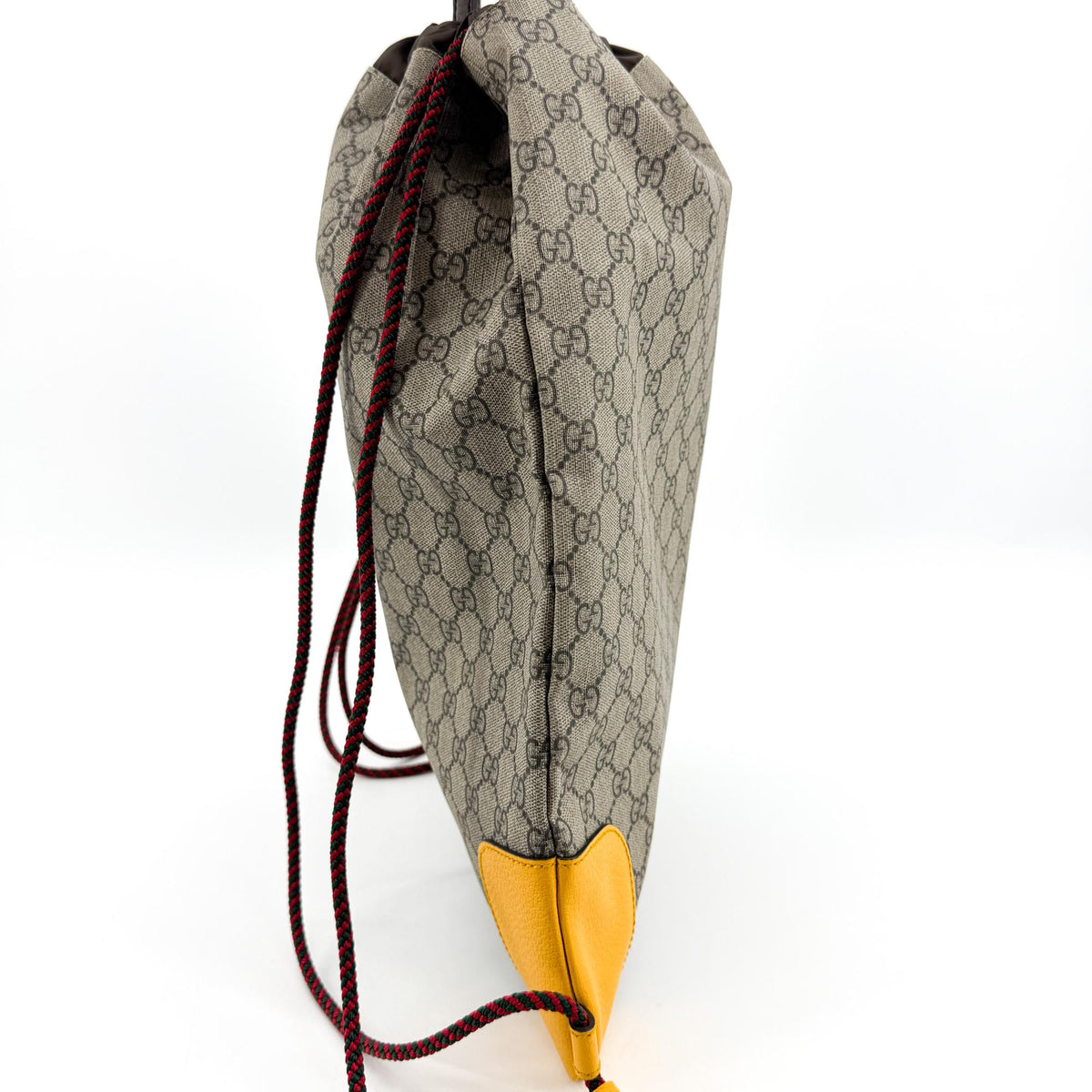Gucci Neo Vintage Drawstring GG Coated Canvas, Beige, Canvas, Backpack