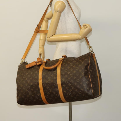Louis Vuitton Keepall Bandouliere Bag Monogram Canvas, BROWN, CANVAS, Travel bag
