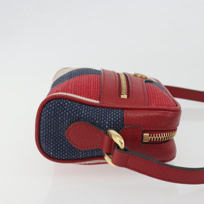 Gucci Ophidia Striped Canvas, Red, Canvas, Shoulder Bag