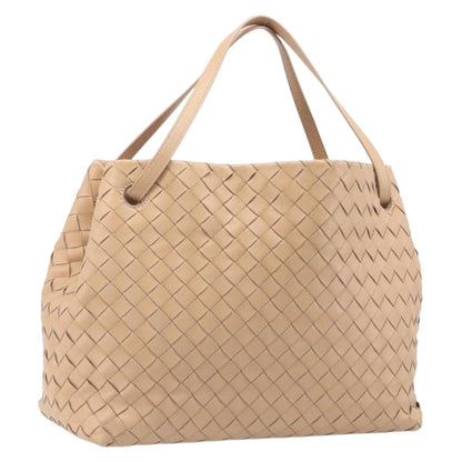 Bottega Veneta Garda Intrecciato Nappa, Beige, Leather, Handbag