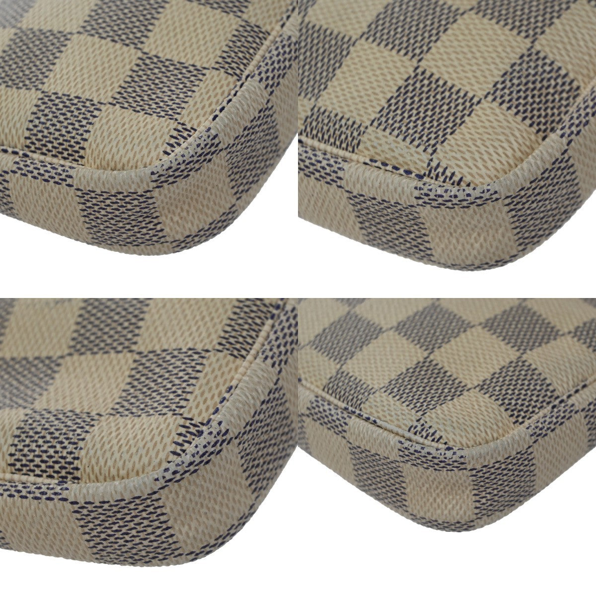 Louis Vuitton Mini pochette accessoires Damier Canvas, White, Canvas, Clutch