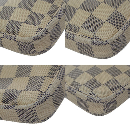 Louis Vuitton Mini pochette accessoires Damier Canvas, White, Canvas, Clutch