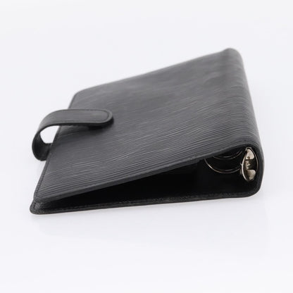 Louis Vuitton Agenda Cover Epi Leather, Black, Leather, Wallet