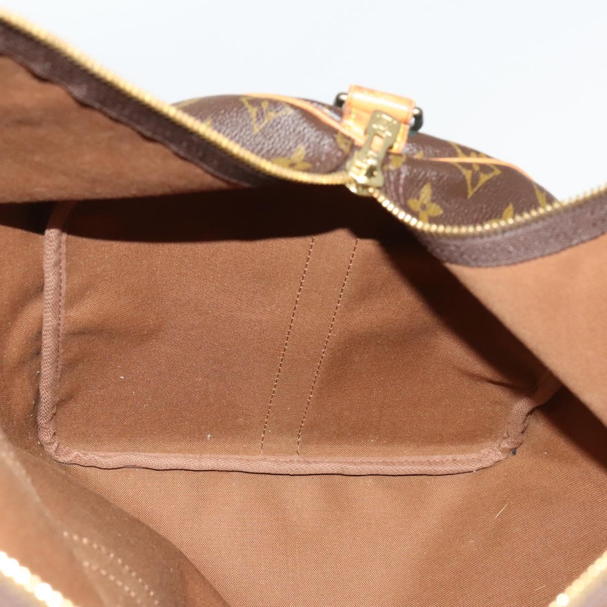 Louis Vuitton Keepall Bandouliere Bag Monogram Canvas, BROWN, LEATHER, Travel bag