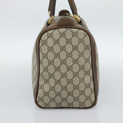 Gucci Vintage Web Boston GG Coated Canvas, Beige, Canvas, Handbag