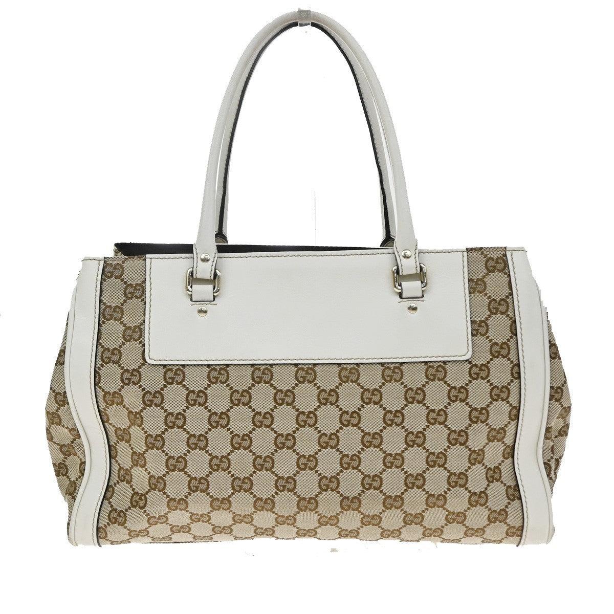 Gucci Trophy GG Canvas with Leather, Brown, Canvas, Tote Bag