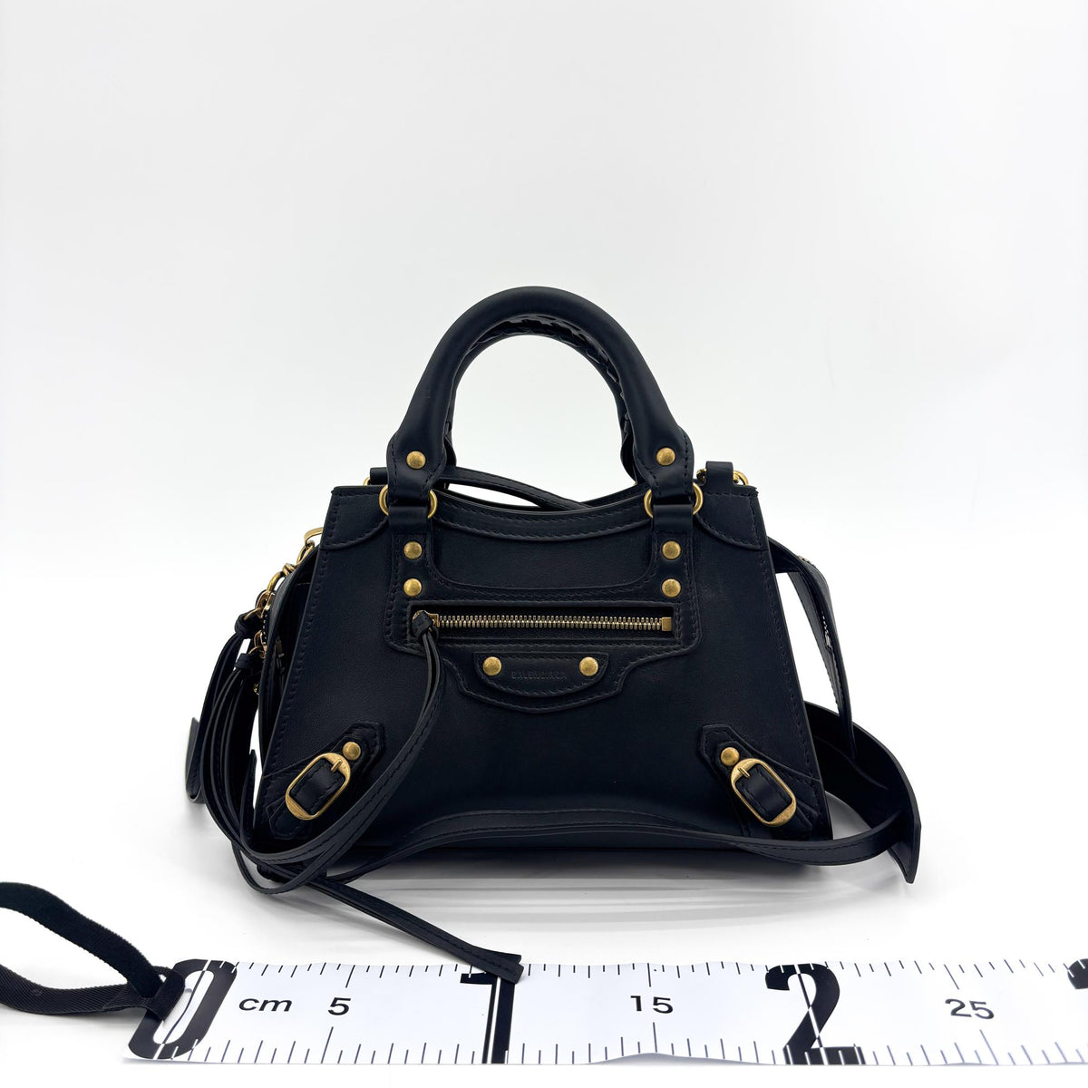 Balenciaga Neo Classic City Leather, Black, Leather, Handbag