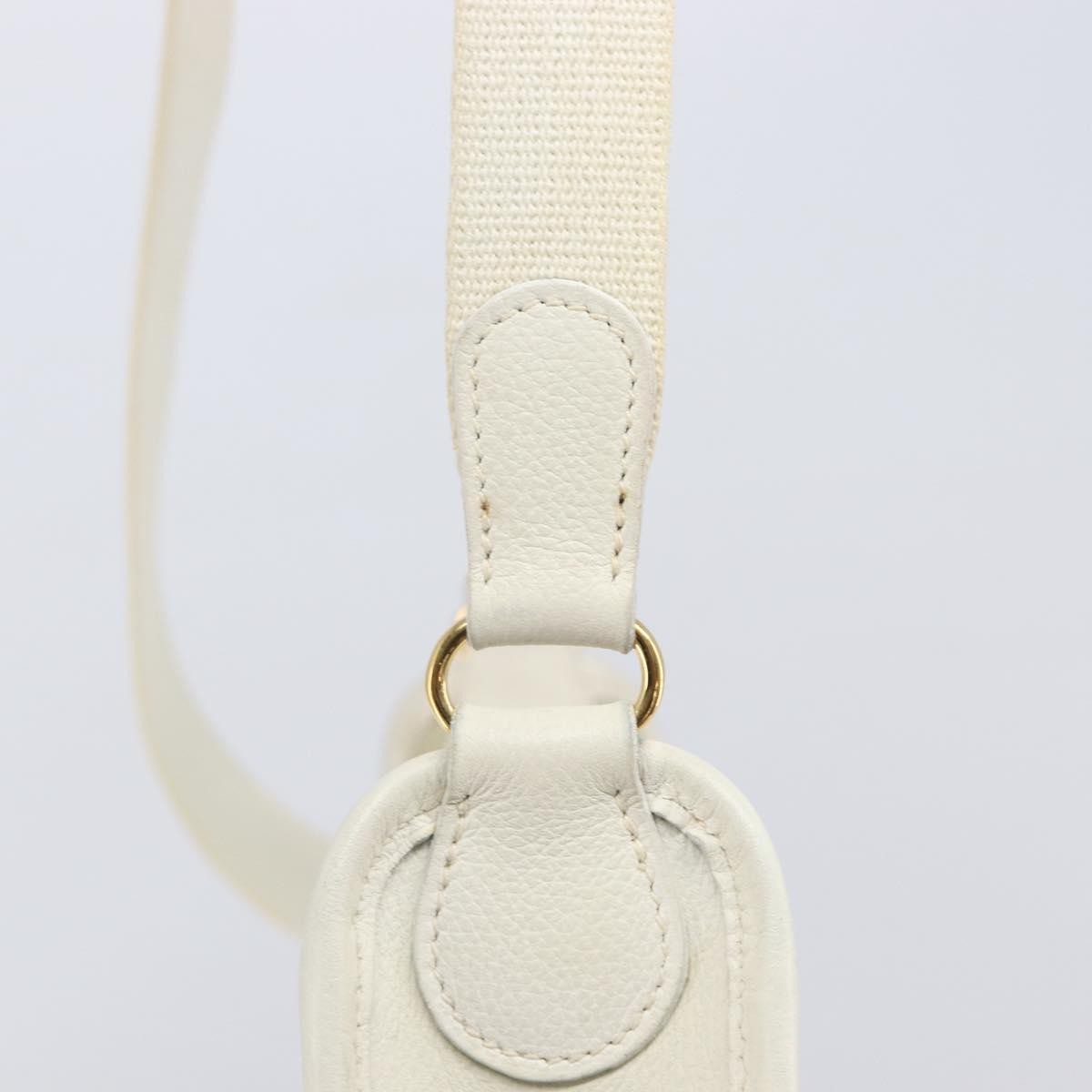 Hermes Vespa Courchevel, White, Leather, Shoulder Bag