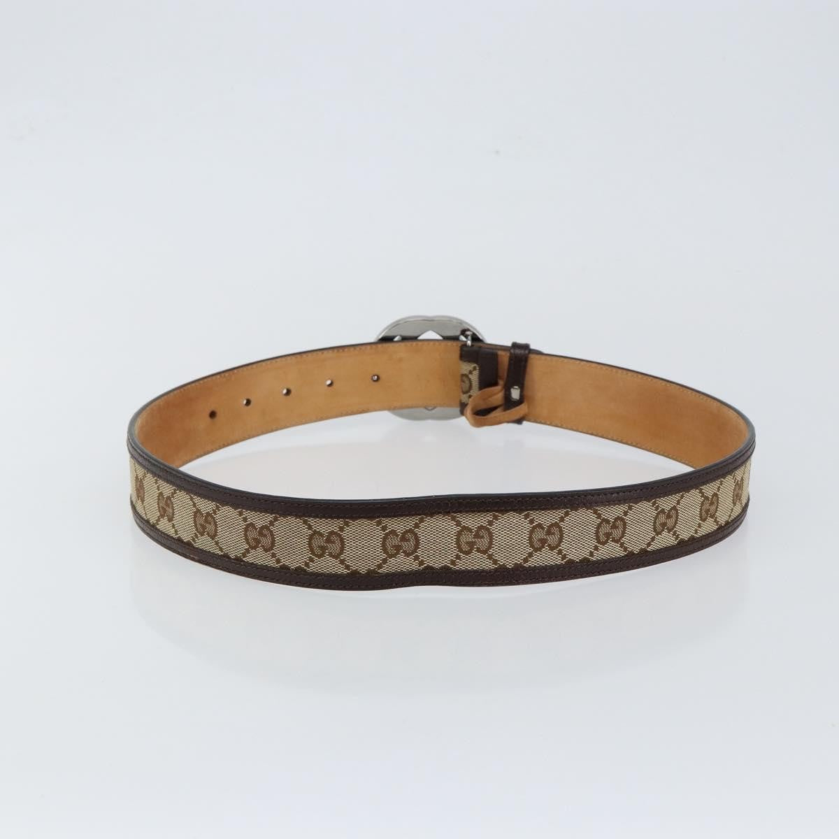 Gucci Interlocking G Belt GG Canvas, Beige, Canvas, Belt