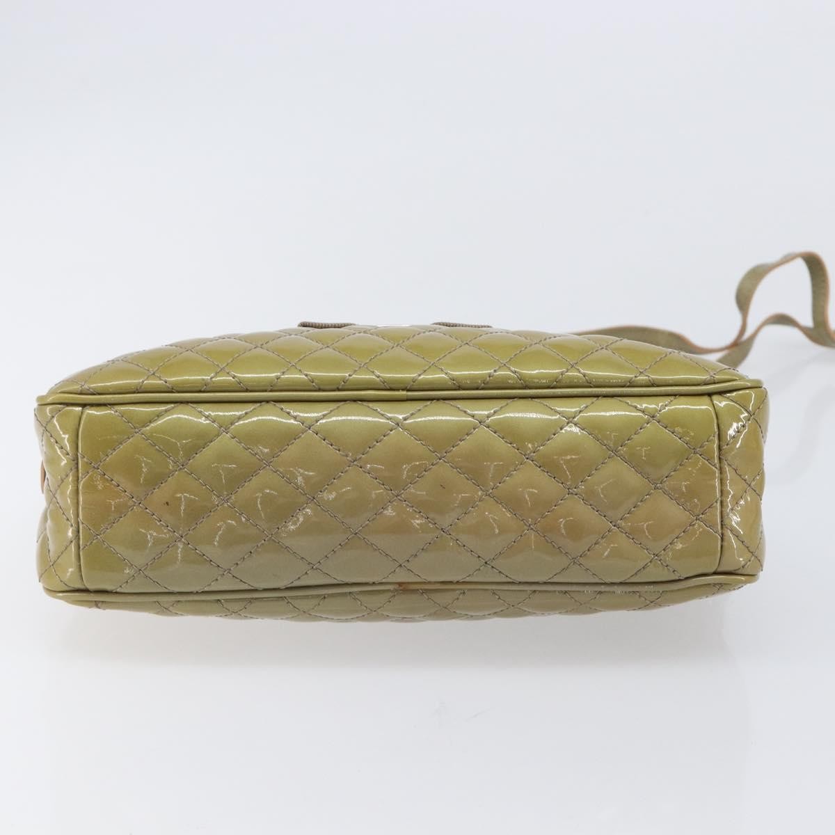 Salvatore Ferragamo Vala Patent Leather, Green, Patent Leather, Shoulder Bag