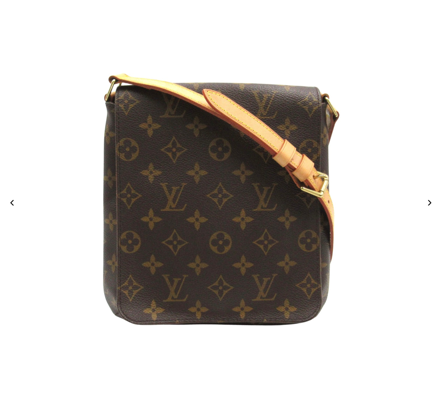 Louis Vuitton Musette Salsa Handbag Monogram Canvas, BROWN, LEATHER, Shoulder bag