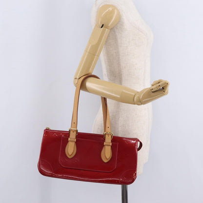 Louis Vuitton Rosewood Avenue Monogram Vernis, Red, Patent Leather, Handbag