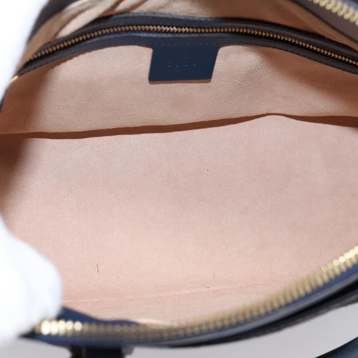 Gucci Linea A Convertible Guccissima Leather, Navy, Leather, Tote Bag