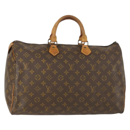 Louis Vuitton Speedy Handbag Monogram Canvas, BROWN, CANVAS, Handbag