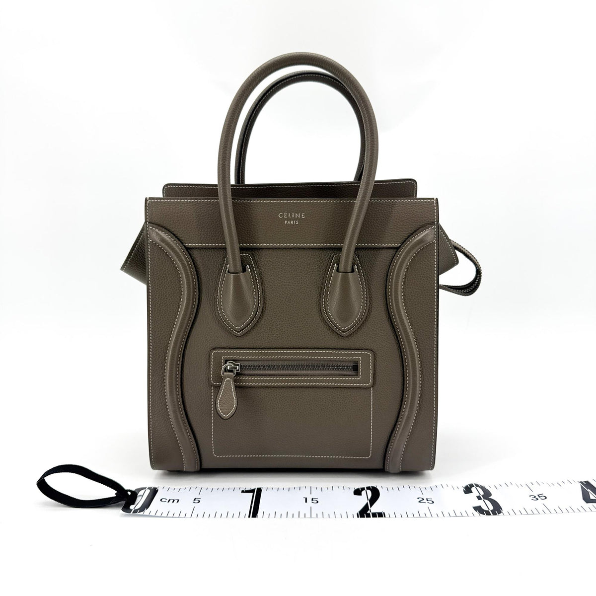 Celine Luggage Grainy Leather, Brown, Leather, Handbag