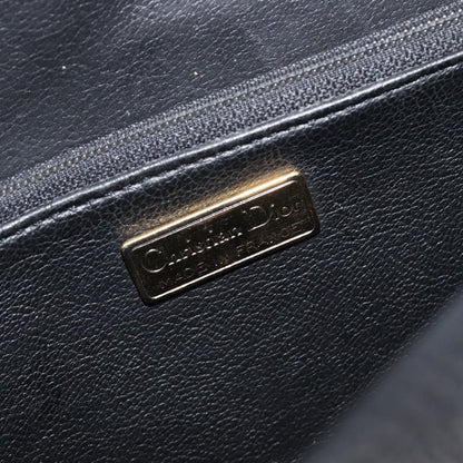 Christian Dior Vintage CD Flap Leather, Black, Leather, Shoulder Bag