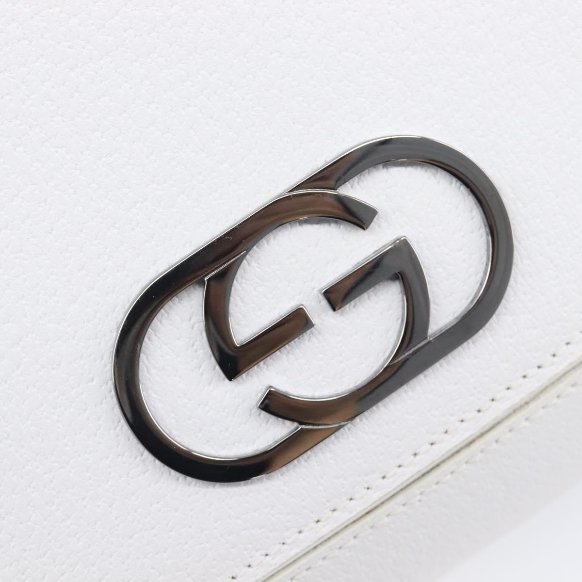 Gucci Shoulder Leather, White, Leather, Shoulder Bag