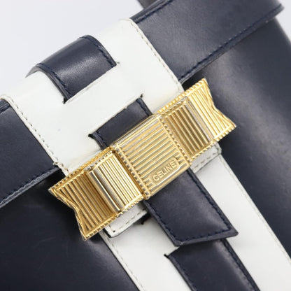 Celine Handbag Leather, Navy, Leather, Handbag