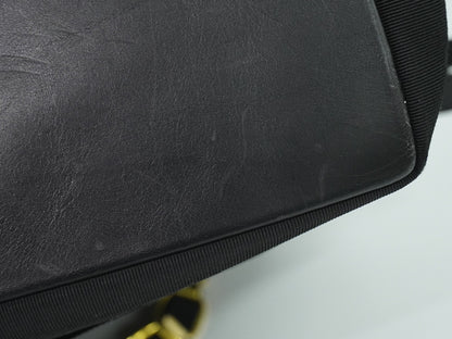 Salvatore Ferragamo Vala Chain Canvas, Black, Canvas, Shoulder Bag