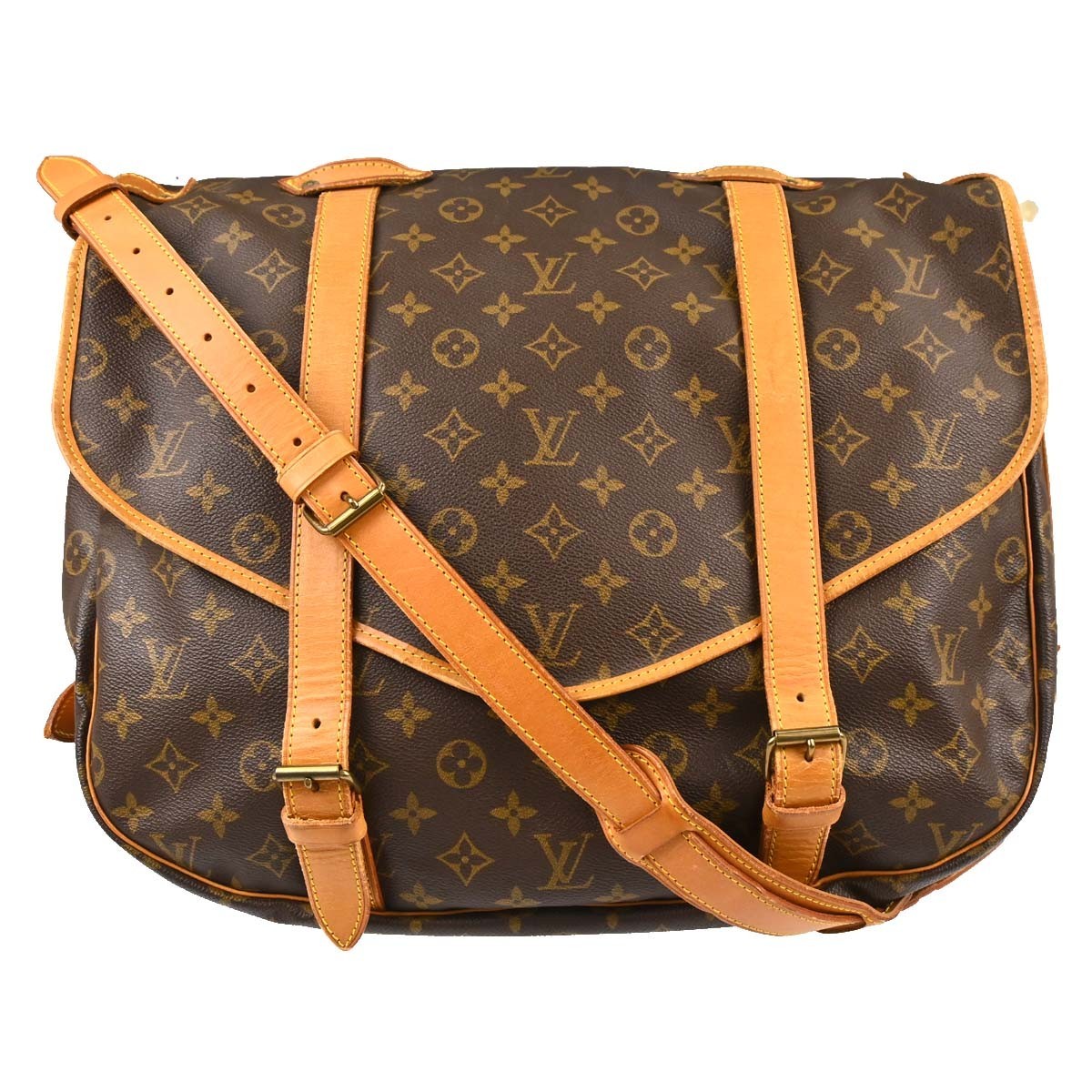 Louis Vuitton Saumur Monogram Canvas, Brown, Canvas, Shoulder Bag