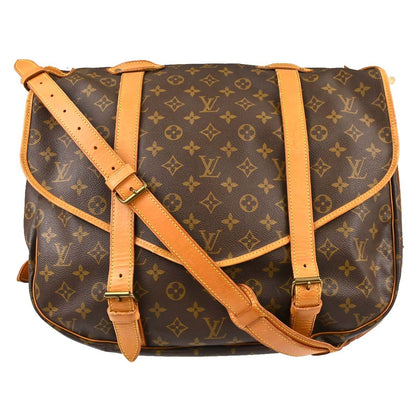 Louis Vuitton Saumur Monogram Canvas, Brown, Canvas, Shoulder Bag