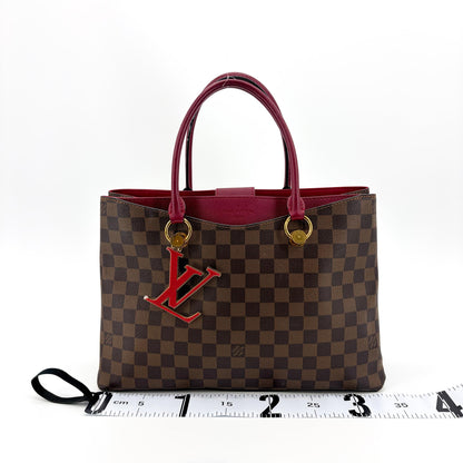 Louis Vuitton LV Riverside Damier with Leather, Brown, Canvas, Handbag