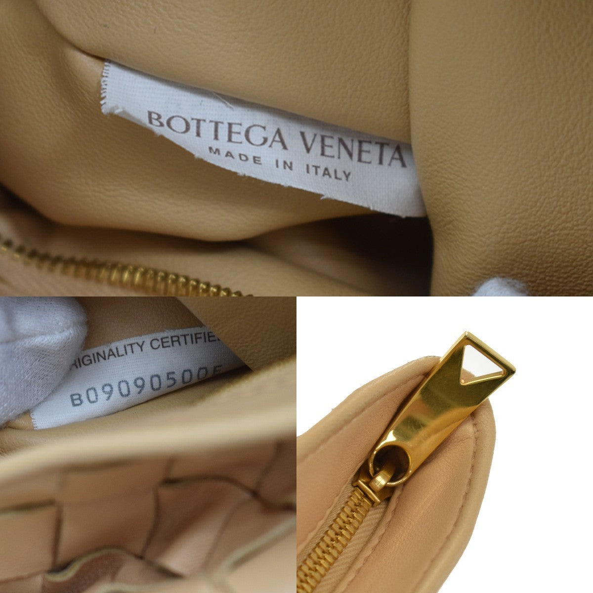 Bottega Veneta BV Twist Intrecciato Nappa, Beige, Leather, Handbag