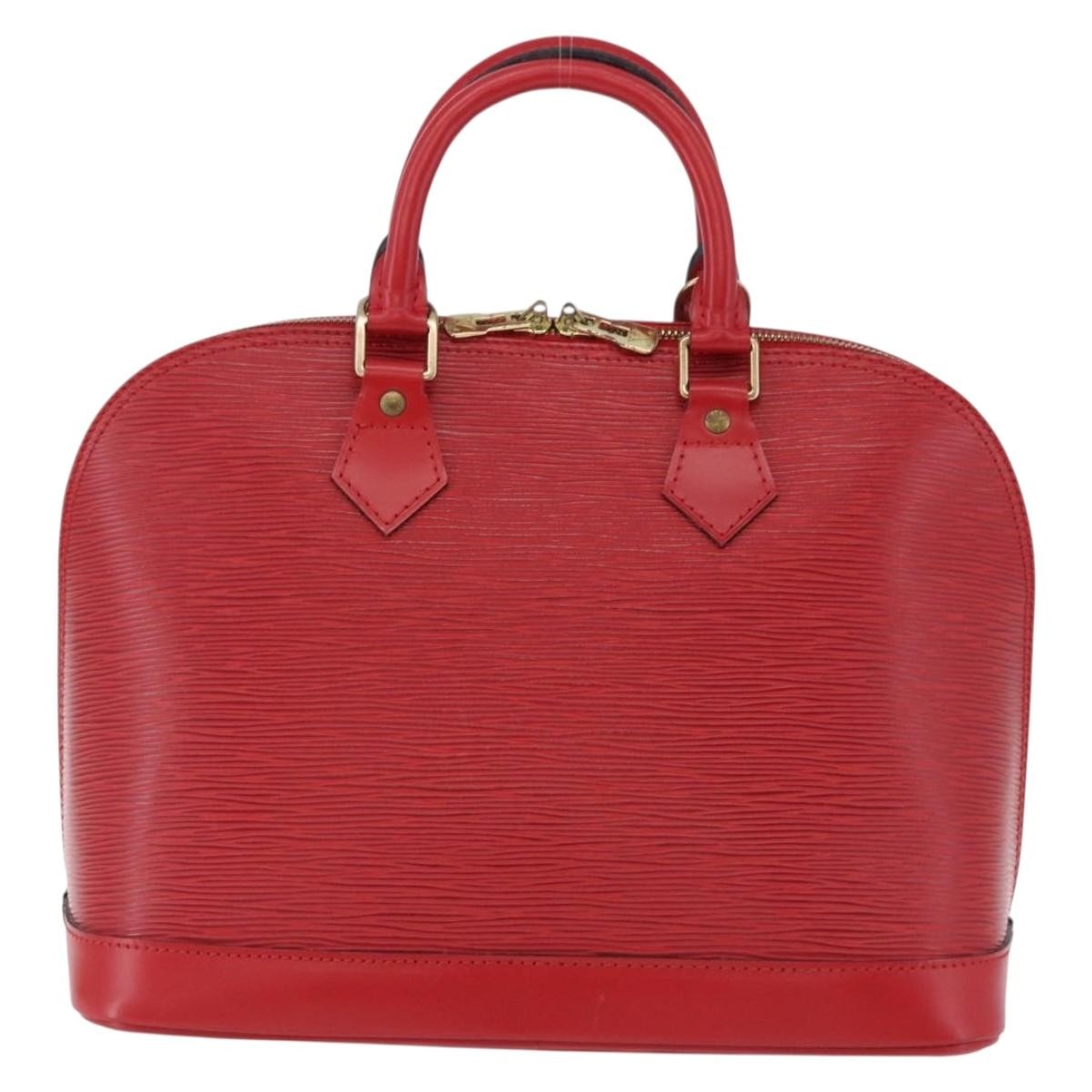 Louis Vuitton Alma Epi Leather, Red, Leather, Handbag