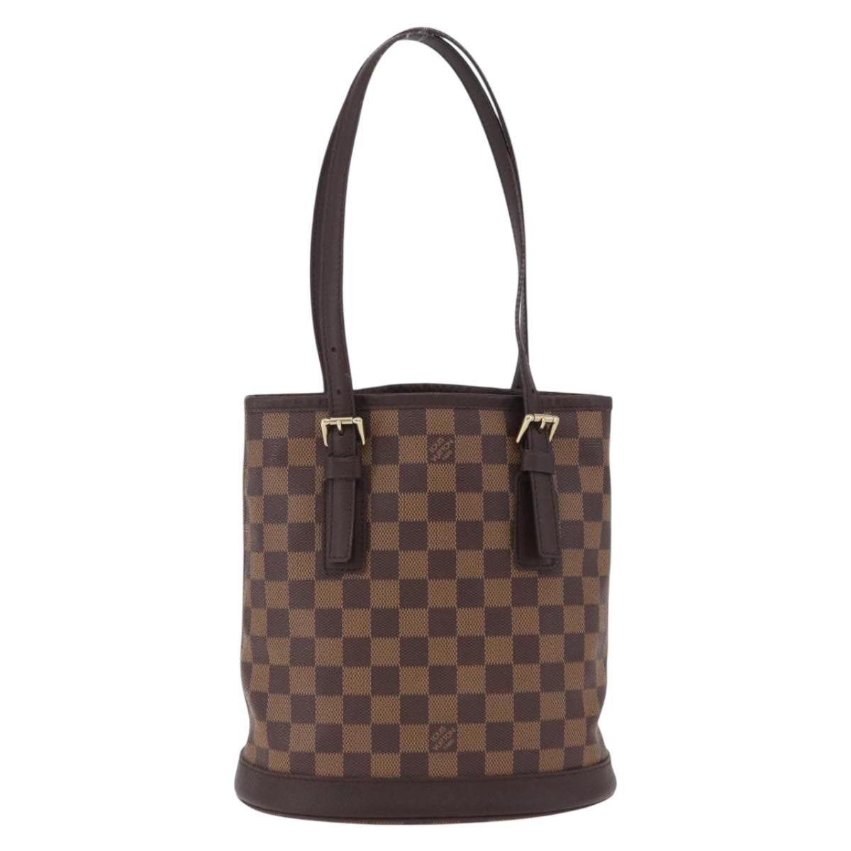 Louis Vuitton Marais Bucket Damier Ebene, Brown, Canvas, Shoulder Bag