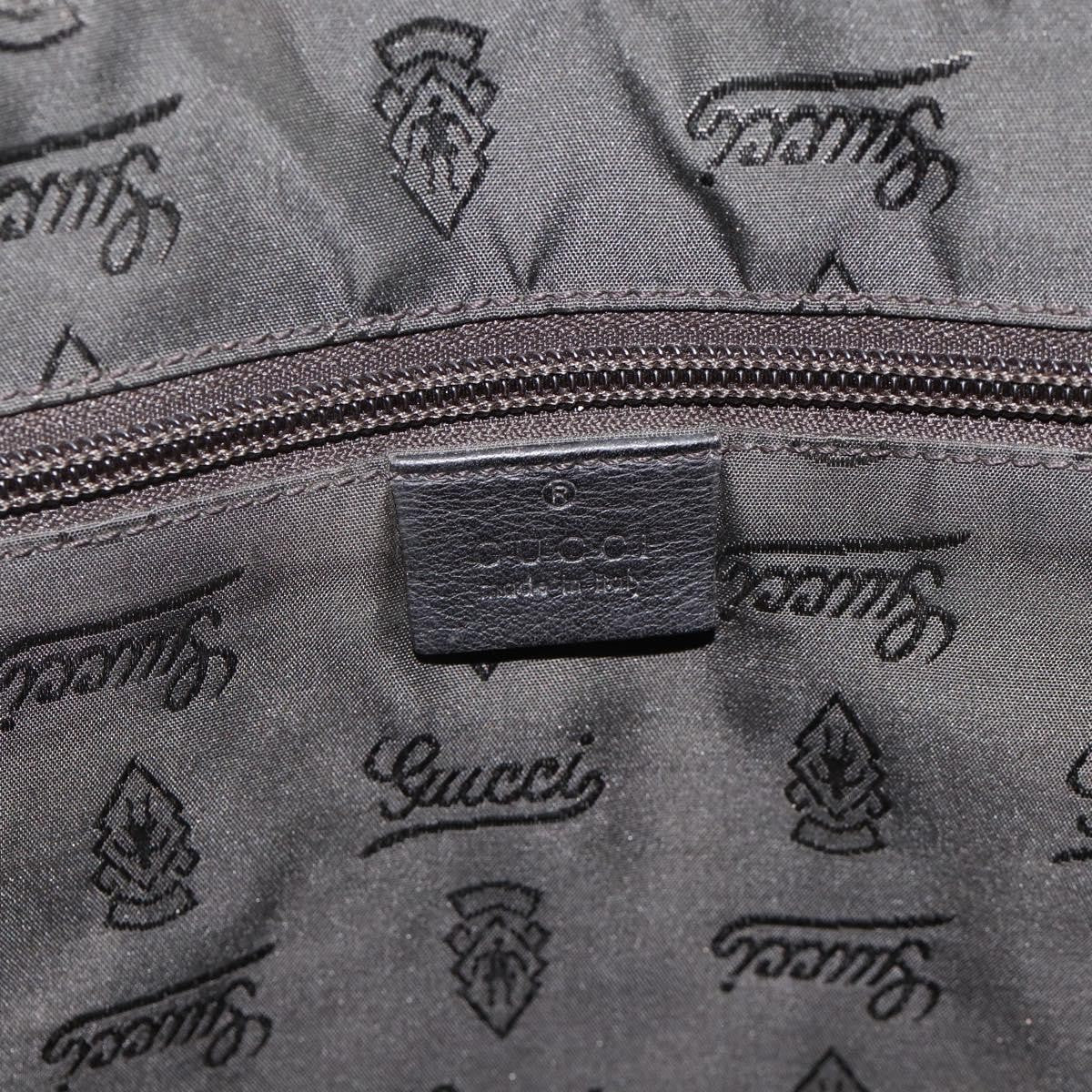 Gucci Convertible Guccissima Leather, Black, Leather, Briefcase