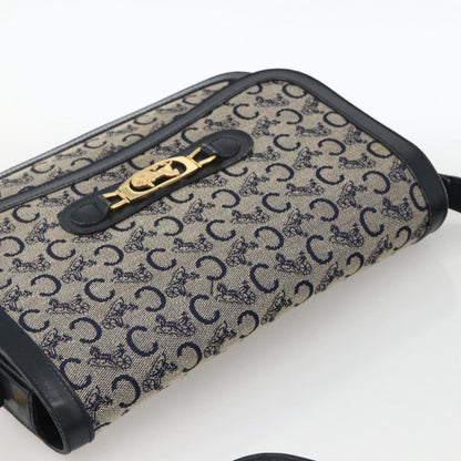Celine C Sulky Horse carriage Canvas, Navy, Canvas, Handbag
