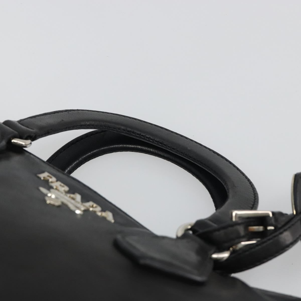 Prada Vitello Daino Convertible Tote Vitello Daino, Black, Leather, Handbag
