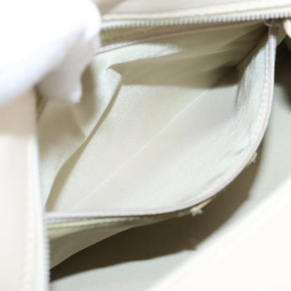 Christian Dior Vintage Leather, White, Leather, Tote Bag