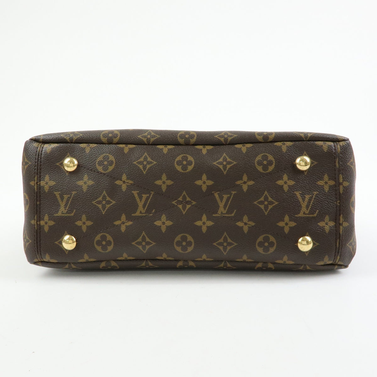 Louis Vuitton Pallas Monogram Canvas with Leather, Brown, Canvas, Tote Bag