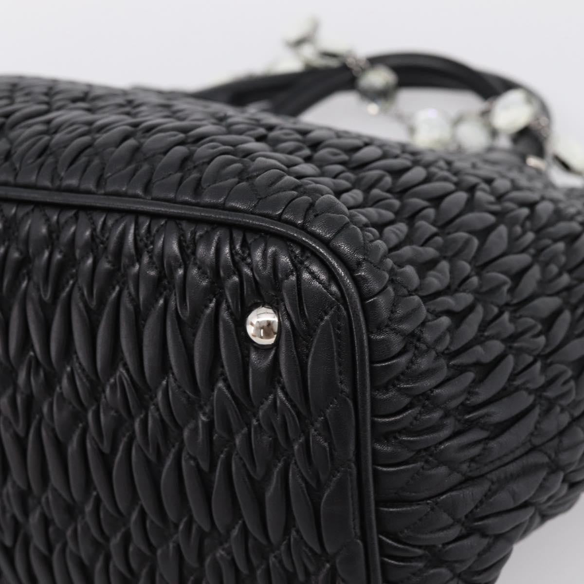 Miu Miu Shopper Tote Matelasse Leather, Black, Leather, Handbag