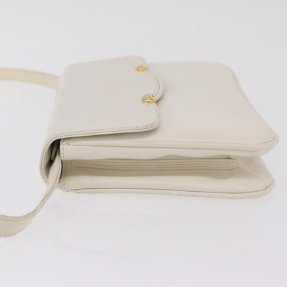Gucci Shoulder Leather, White, Leather, Shoulder Bag