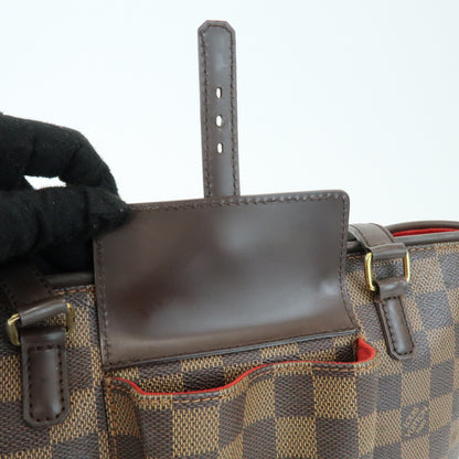 Louis Vuitton Manosque Damier, Brown, Canvas, Handbag