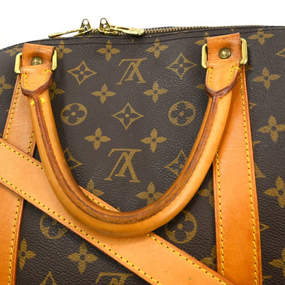 Louis Vuitton Keepall Bandoulière Monogram, Brown, Canvas, Travel Bag