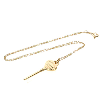 Tiffany & Co. Heart Key Pendant 18K Rose Gold with Diamonds, Gold, Pink Gold, Necklace