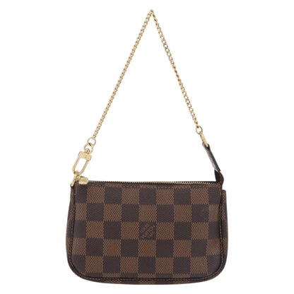 Louis Vuitton Pochette Accessoires Damier, Brown, Canvas, Clutch