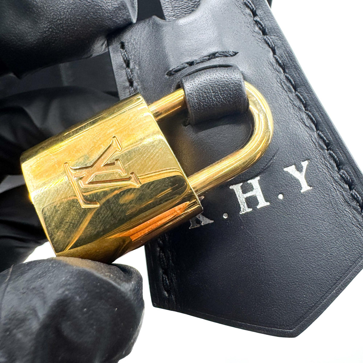 Louis Vuitton Very Monogram Leather, Black, Leather, Tote Bag