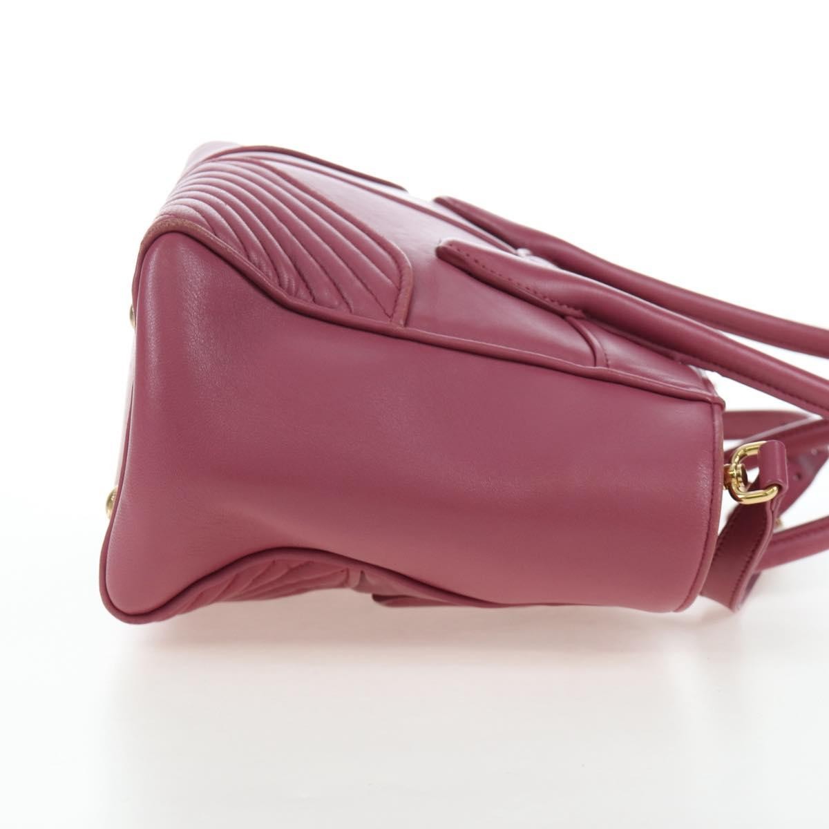 Miu Miu Beau Top Handle Leather, Pink, Leather, Handbag