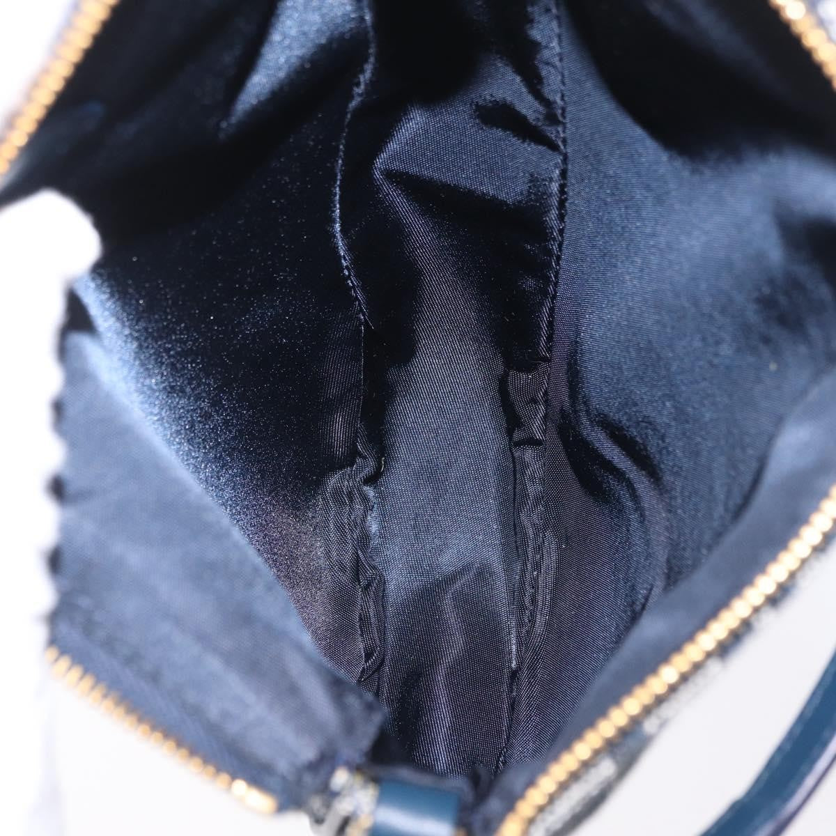 Christian Dior Vintage Saddle Bag Canvas, Navy, Canvas, Clutch