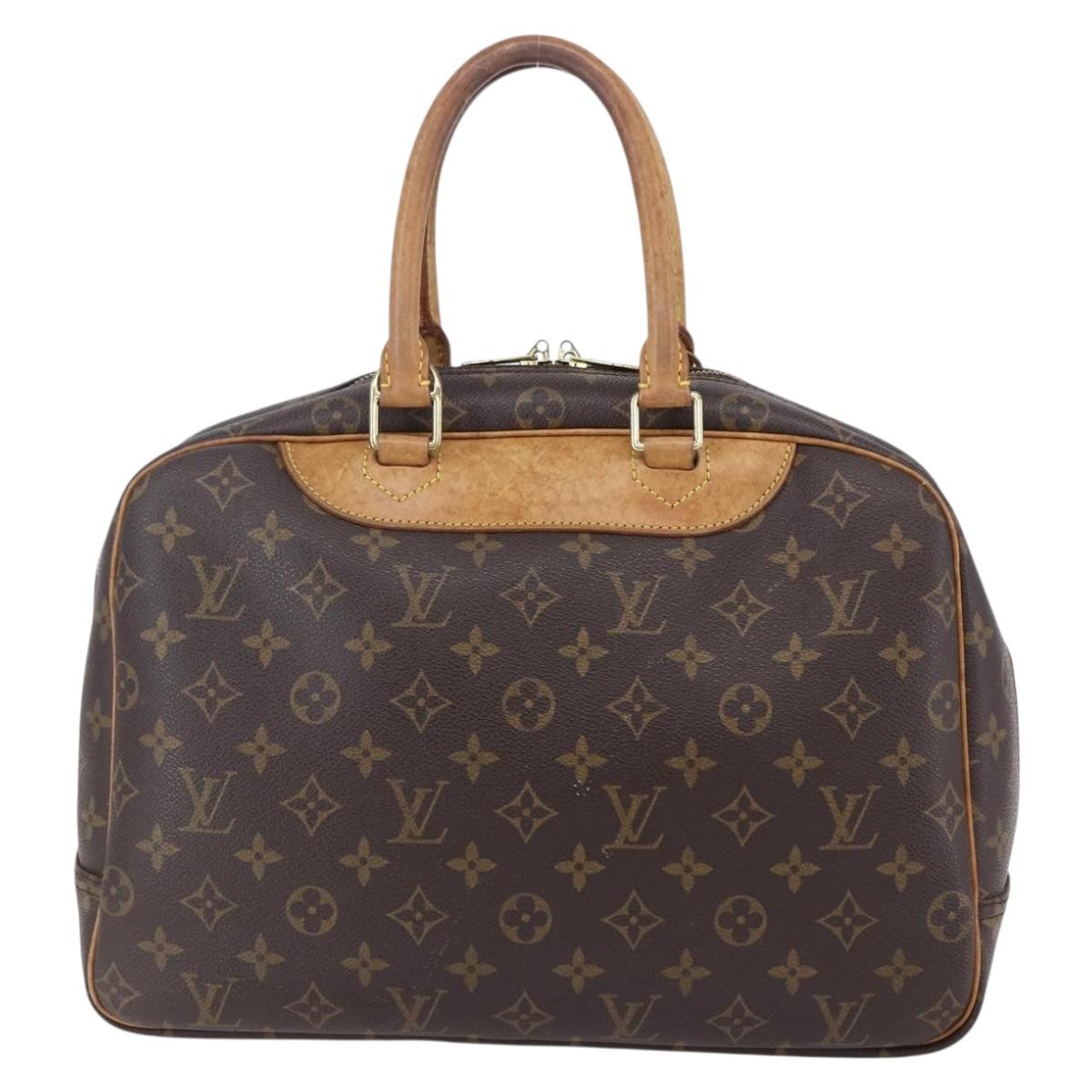 Louis Vuitton Deauville Handbag Monogram Canvas, BROWN, CANVAS, Handbag