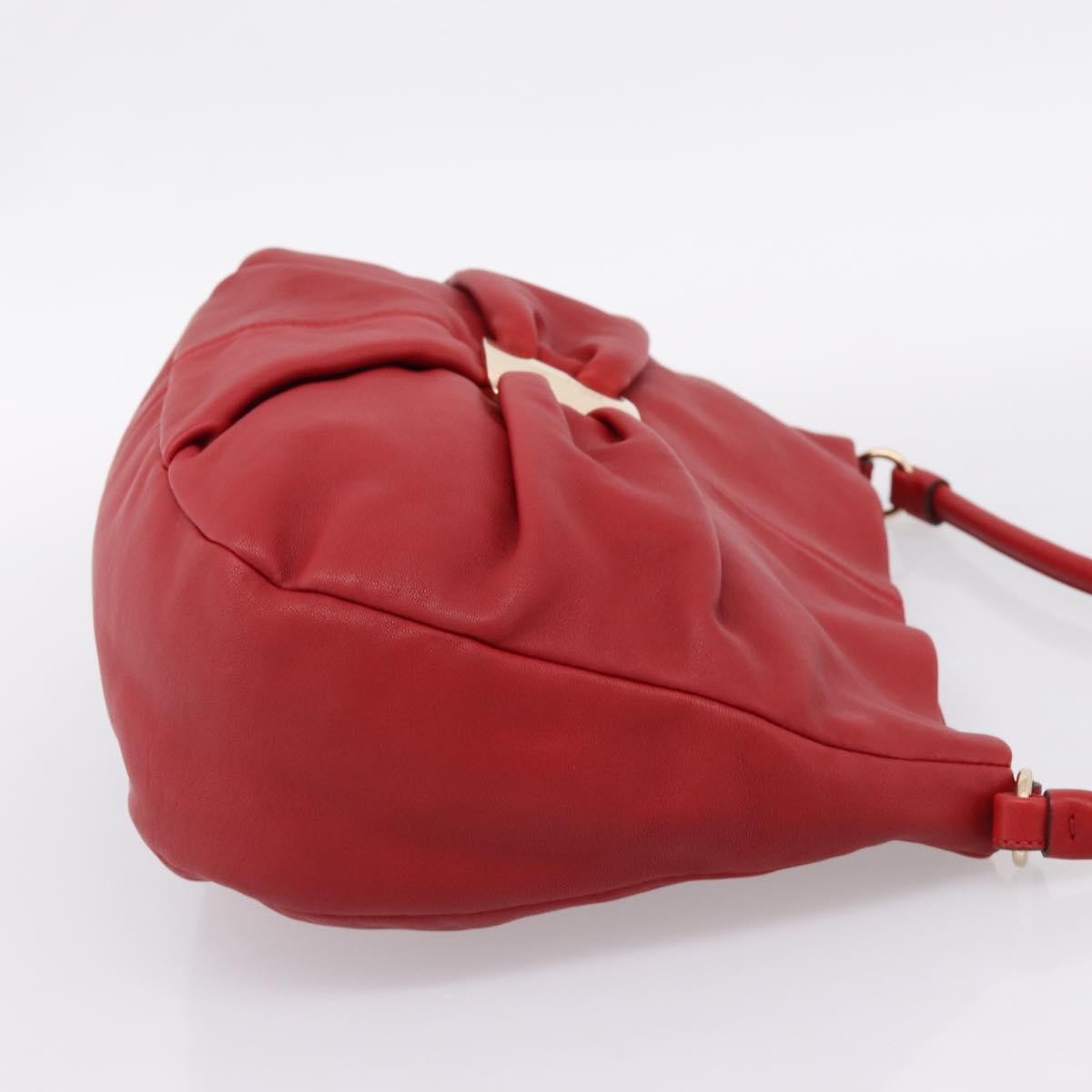 Salvatore Ferragamo Miss Vara Giusy Hobo Leather, Red, Leather, Shoulder Bag