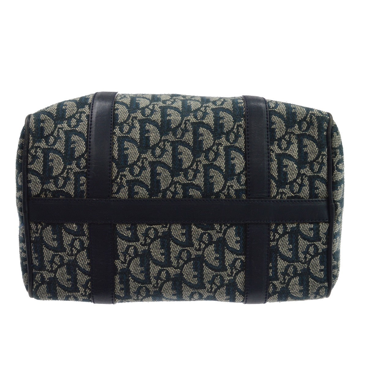 Christian Dior Vintage Trotter Boston Diorissimo Canvas, Navy, Canvas, Handbag